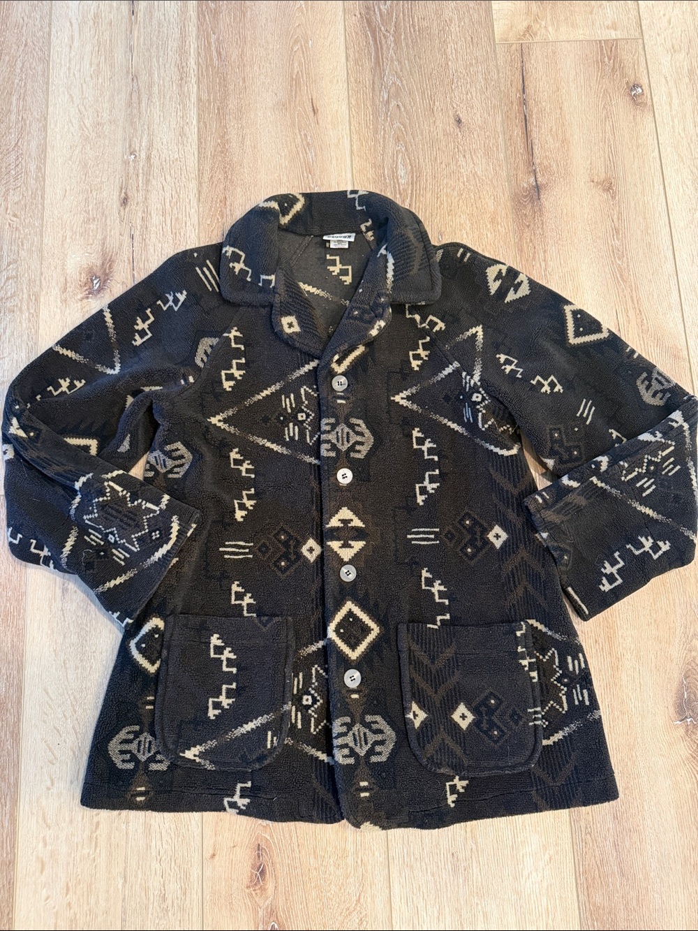Chico's Collections | Brown/Black/Beige Aztec-Patterned Jacket | Vintage | S/M